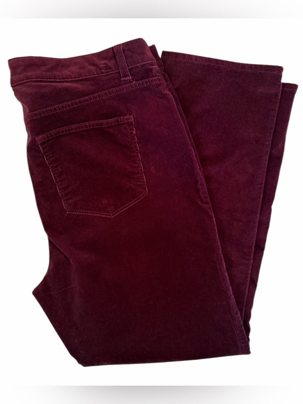 Talbots Burgundy Corduroy Pant. Size 16 Petite.